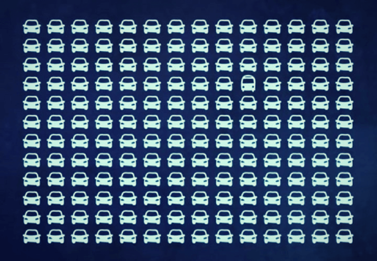 Desafío: ¿Puedes encontrar el autobús entre los autos de la imagen?   Hacer Juntos